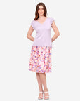 Falda corte sirena estampado floral Juquila