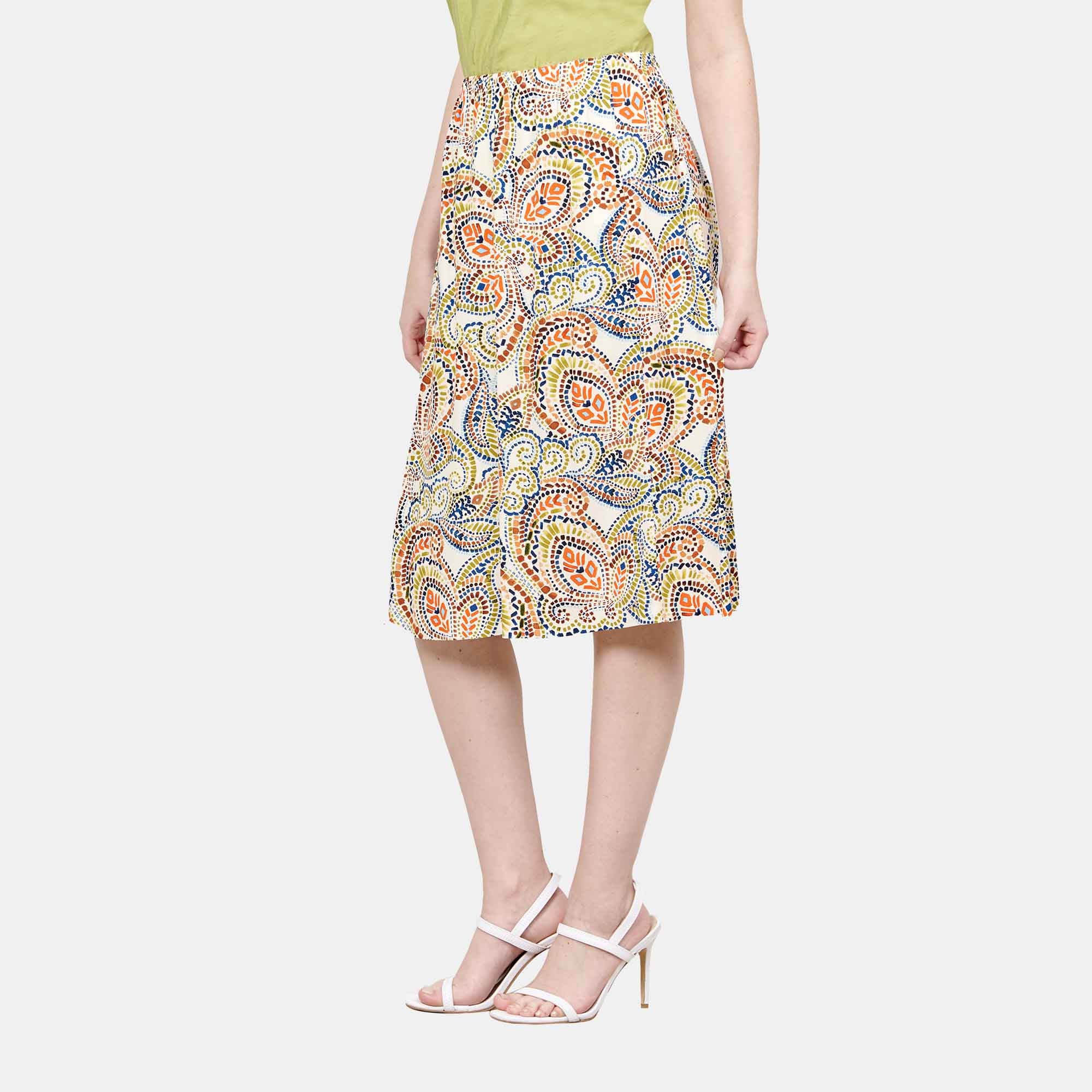 Falda corte sieran estampado Taxco