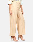 Pantalón recto con cinturón a juego Sisal