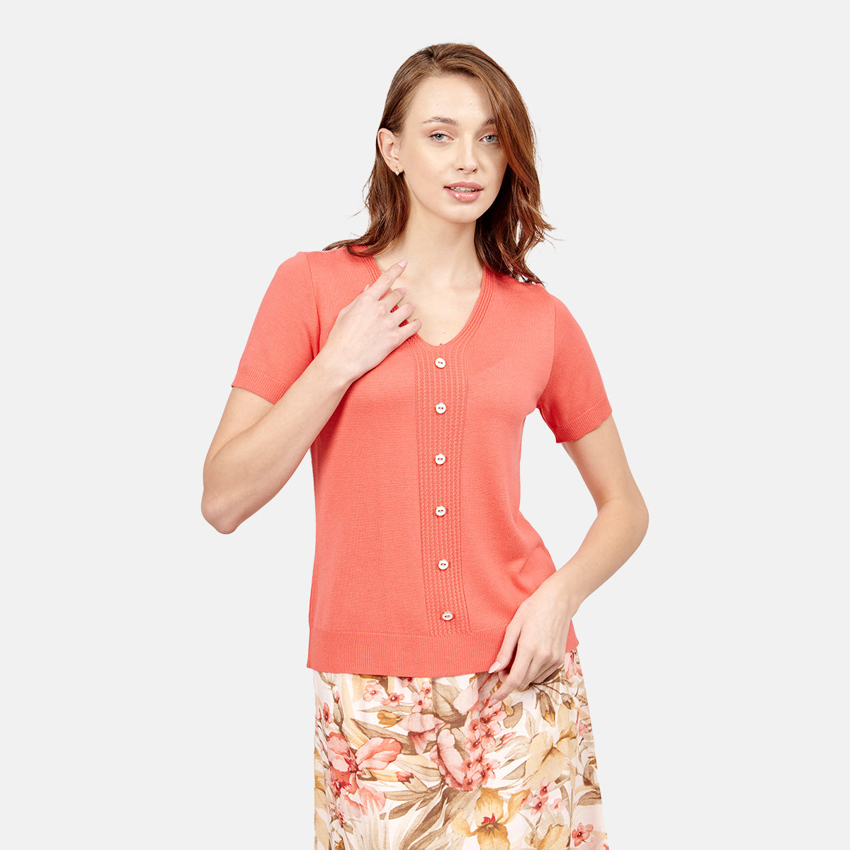 Blusa punto escote V Mazunte