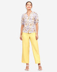 Blusa cuello mao estampado floral Sayulita