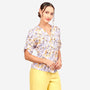 Blusa cuello mao estampado floral Sayulita