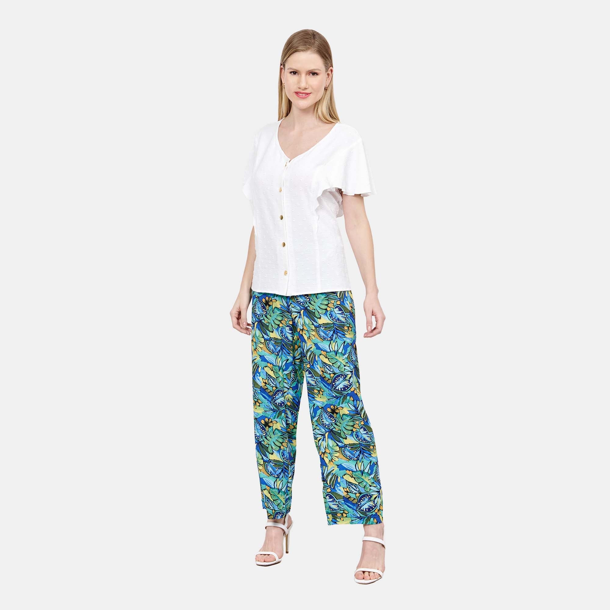 Pantalón estampado con bolsas Cadereyta