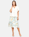Falda corte midi estampado Sisal