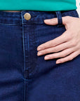 Jeans pretina con botón Cadereyta