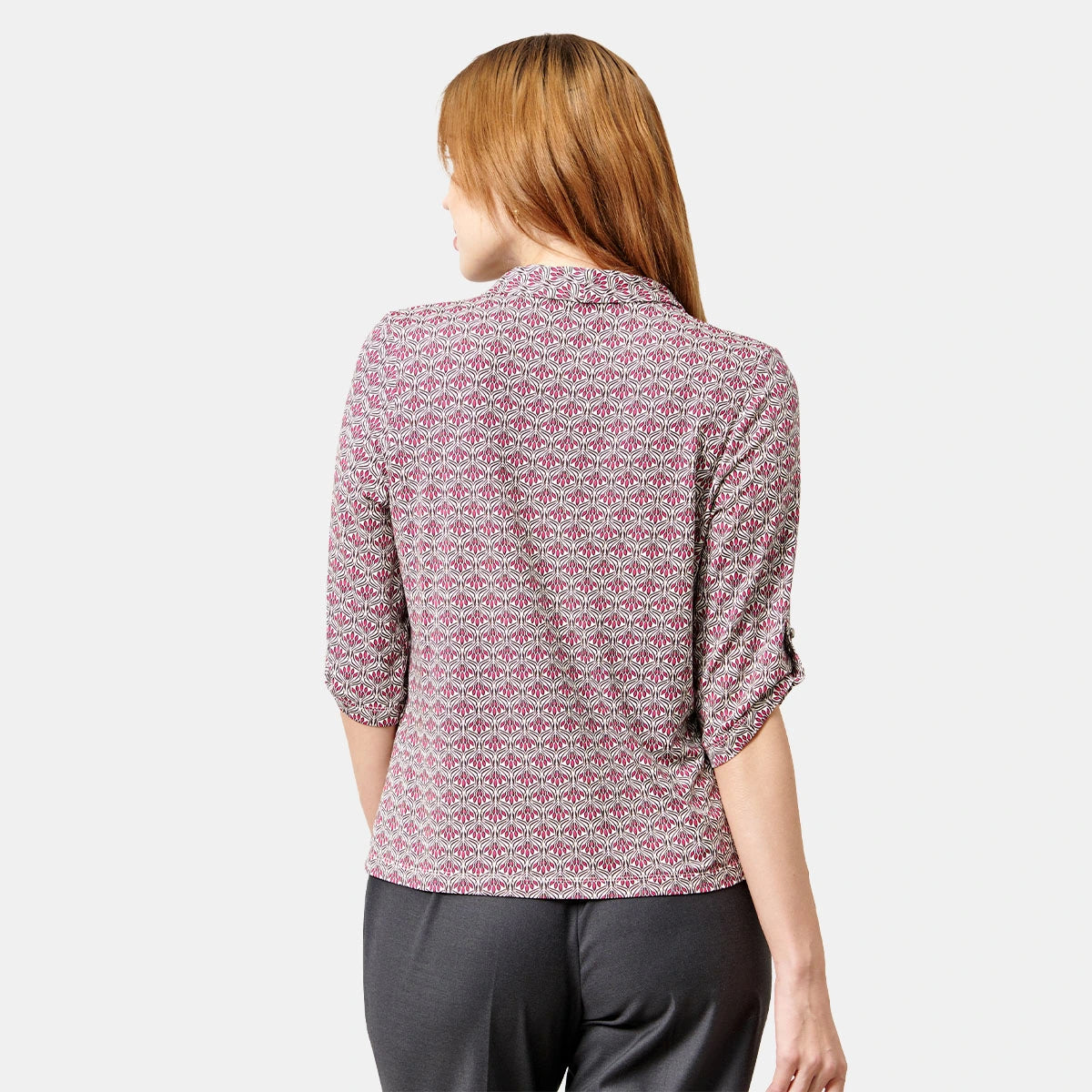 Blusa cuello v estampado botánico Marquesa
