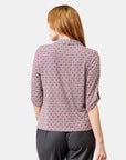 Blusa cuello v estampado botánico Marquesa