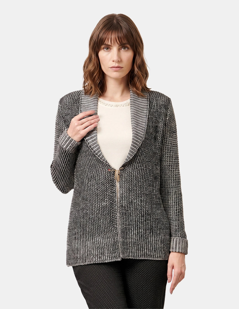 Chaqueton con puntada perla negra