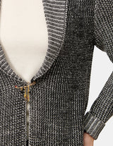 Chaqueton con puntada perla negra