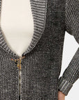 Chaqueton con puntada perla negra