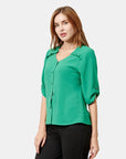 BLUSA CUELLO V C/ PLISADO RANGER