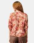Blusa estampada cuello redondo con elevador La Glorichu
