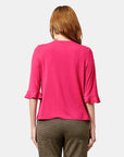 Blusa abierta cuello redondo al codo La Glorichu