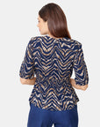 Blusa estampado cuello V Dimetry