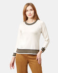 Blusa con tablones y boton Bounty