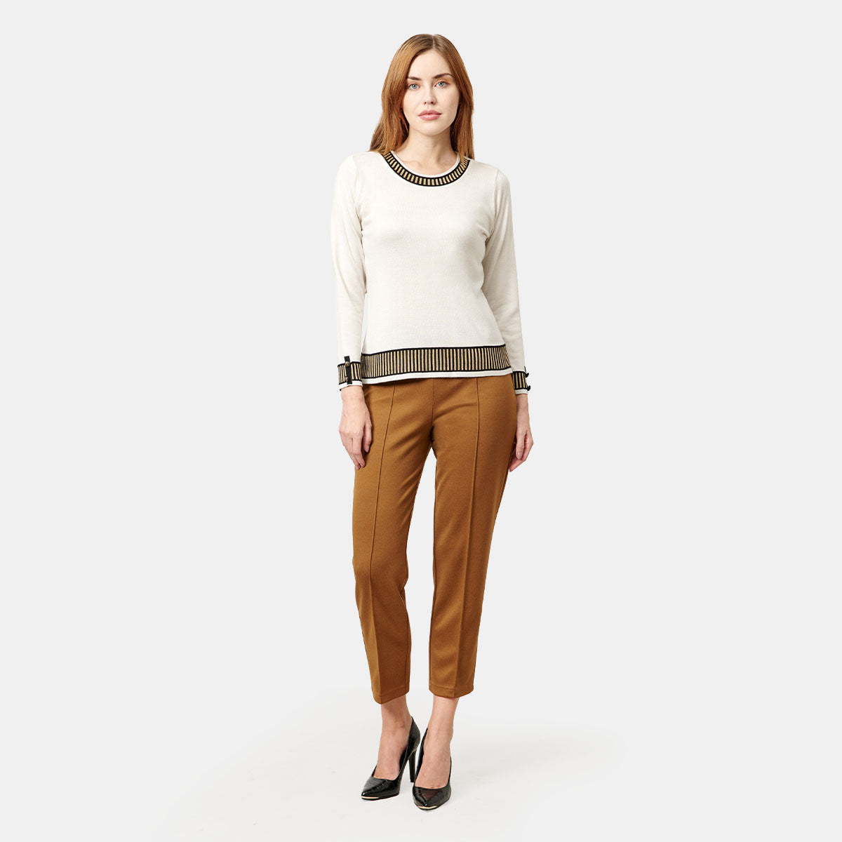 Blusa con tablones y boton Bounty