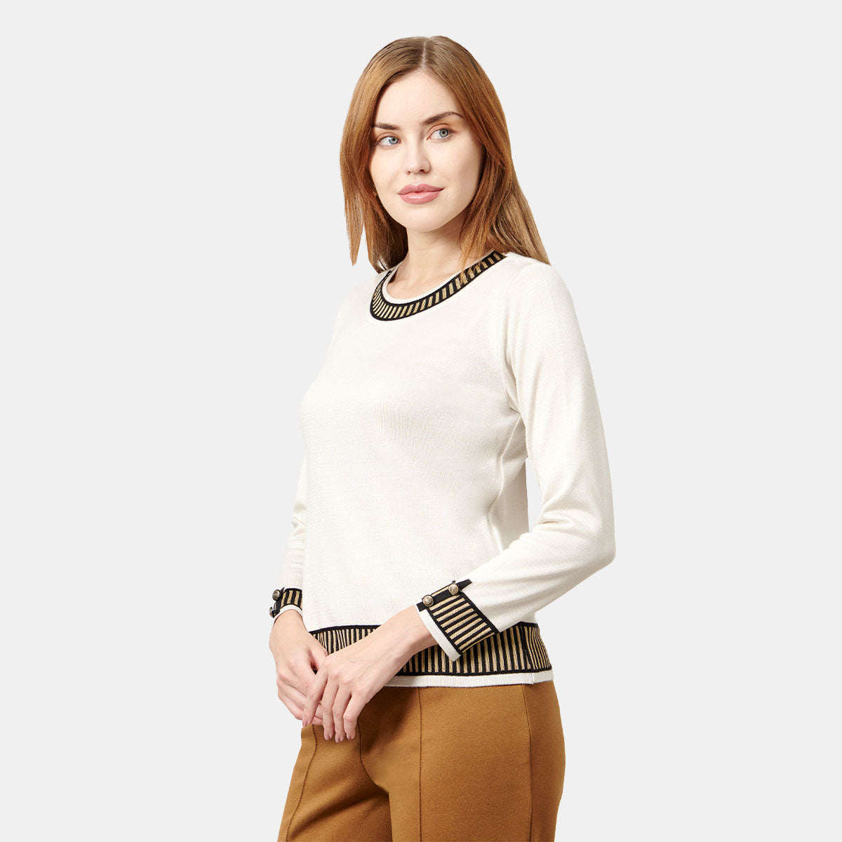 Blusa con tablones y boton Bounty