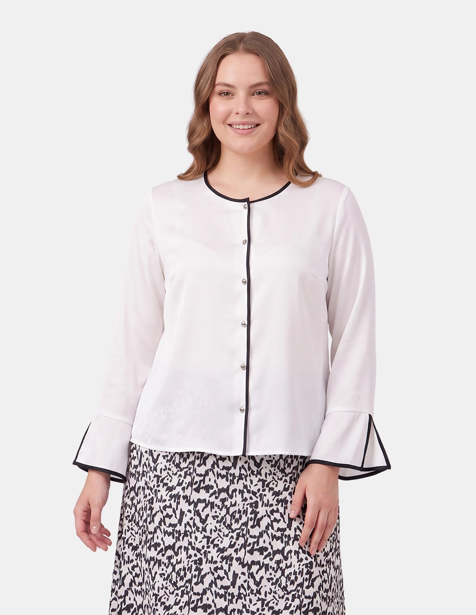 Blusa Cuello Redondo con Tablones para Mujer Ranger