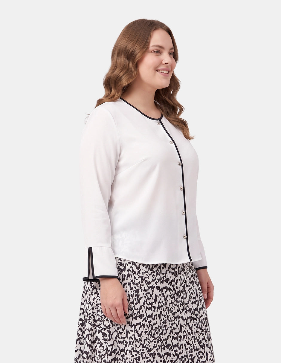 Blusa Cuello Redondo con Tablones para Mujer Ranger