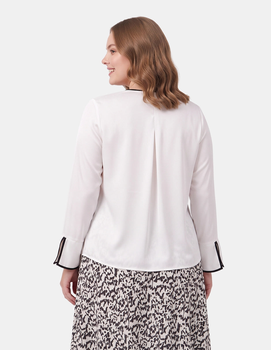 Blusa Cuello Redondo con Tablones para Mujer Ranger