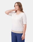 Blusa Escote Redondo con Puntada para Mujer Dimetry