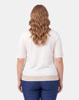 Blusa Escote Redondo con Puntada para Mujer Dimetry