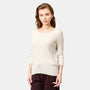 Blusa cuello ojal acanalado manga 3/4 Marquesa