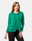 Cardigan cuello redondo mga larga ranger