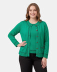 Cardigan Cuello Redondo Manga Larga para Mujer
