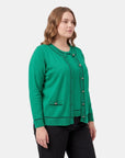 Cardigan Cuello Redondo Manga Larga para Mujer