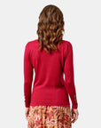 Blusa cuello ovalo con detalle en mangas La Glorichu