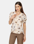 Blusa estampado floral cuello V Aurora