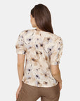 Blusa estampado floral cuello V Aurora