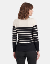 Twin fix de punto con rayas negro y blanco
