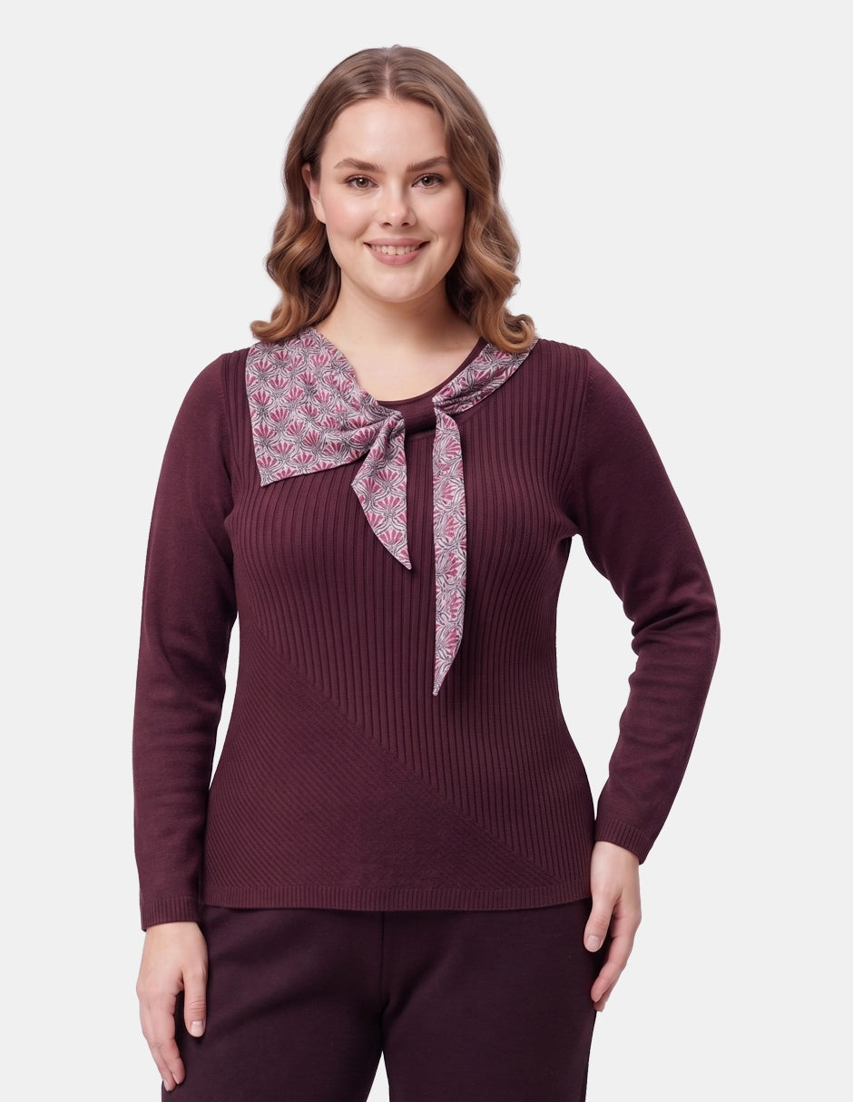 Conjunto 2 Piezas Twin Set con Pañuelo para Mujer