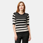 Blusa de punto con rayas Perla negra