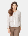 Saco Tweed con bolsas Aurora