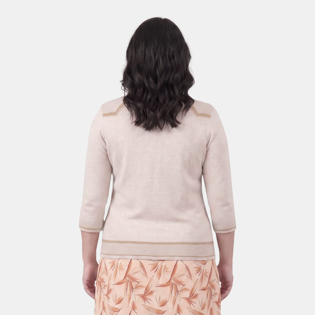 V68401 - Blusa con  puntada Keisha Curvy