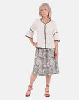 Blusa abierta con contraste Leonor