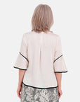 Blusa abierta con contraste Leonor