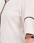 Blusa abierta con contraste Leonor