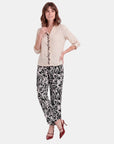 Blusa estampada abierta Celyn