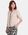 Blusa estampada abierta Celyn