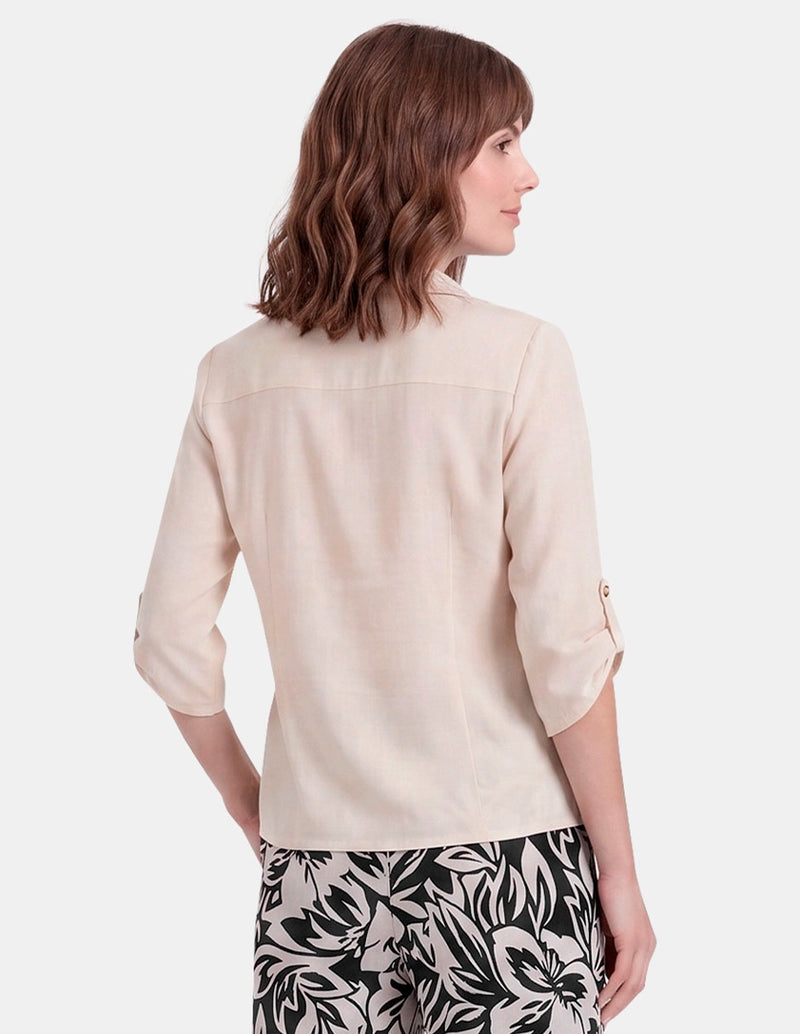 Blusa estampada abierta Celyn