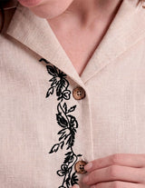 Blusa estampada abierta Celyn