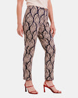 Pantalon estampado recto complementos