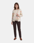 Cardigan estampado manga larga complementos