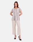 Blusa punto escote ojal leah