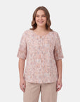 Blusa estampada cuello v maeli Curvy