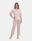 Blusa estampado cuello v Maeli